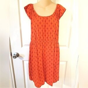 Orange Mini Dress with Pattern